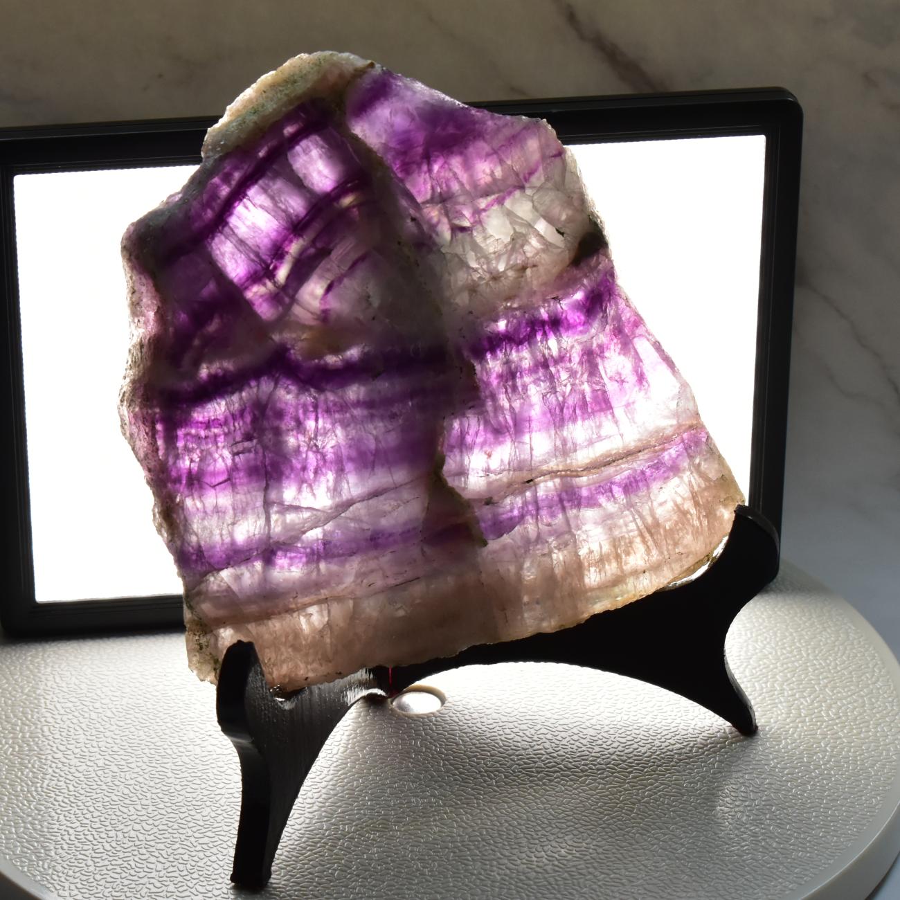 楽天市場】【高品質】レインボーフローライト スライス原石 1枚 天然石