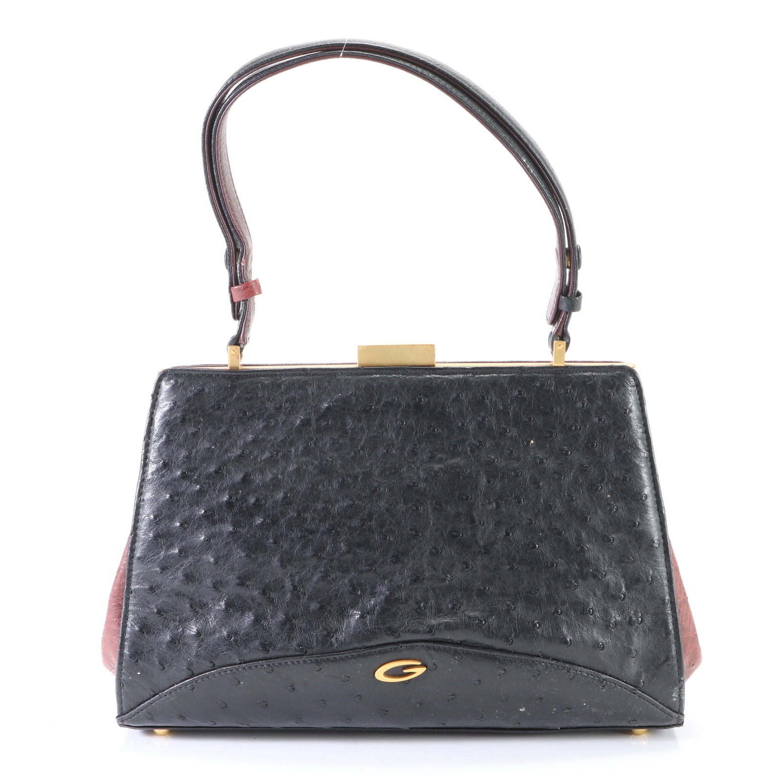 美品【クロコダイル本革】GRES ハンドバッグ　ダークブラウン　自立 楽天市場】【24h限定10%off】クロコダイル ハンドバッグ