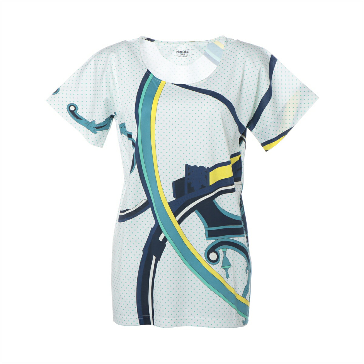 エルメス Tシャツ カルトゥッシュ モール コットン レディースサイズ40 HERMES HERMES - エルメス Tシャツ カルトゥッシュ モール コットン