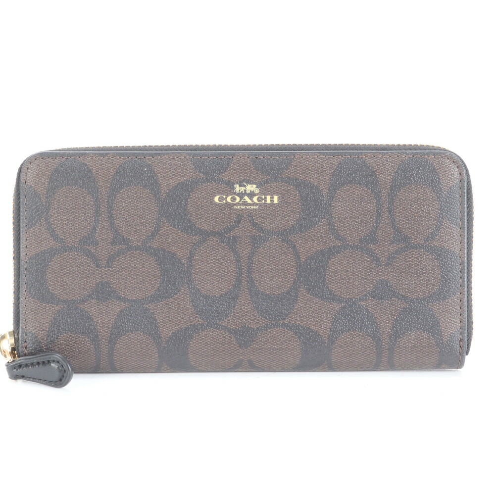 未使用級✨ COACH 長財布 ラウンドファスナー シグネチャー PVCレザー COACH 並行輸入 コーチ 長財布(ラウンドファスナー