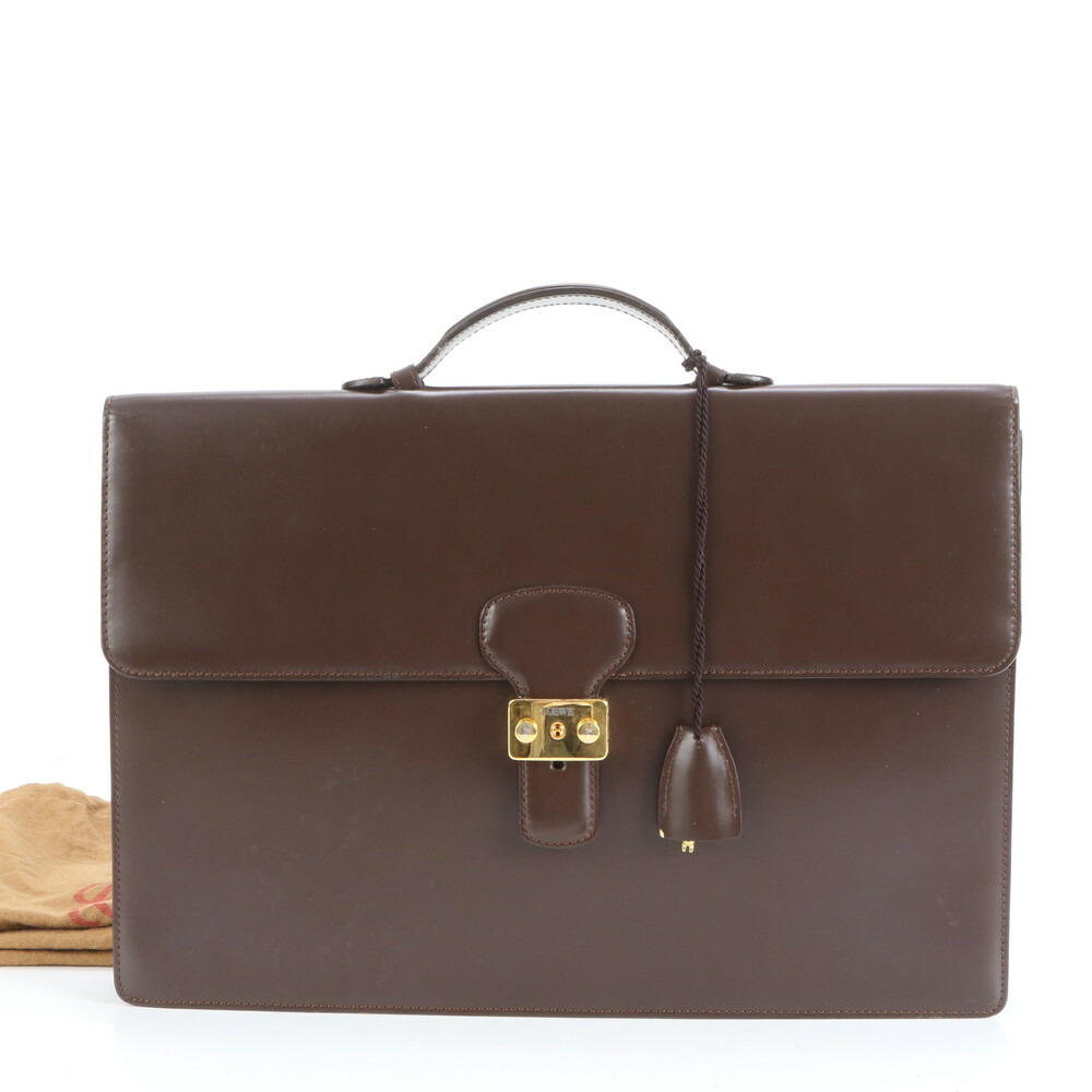 希少】ロエベ ブリーフケース ニュートレド アナグラム レザー 現行