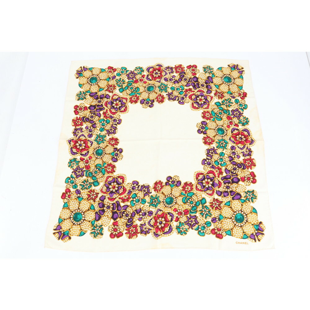 CHANEL シャネル スカーフ ストール ココマーク 大判 花柄 ひまわり 楽天市場】CHANEL シャネル ストール スカーフ ウール70% シルク