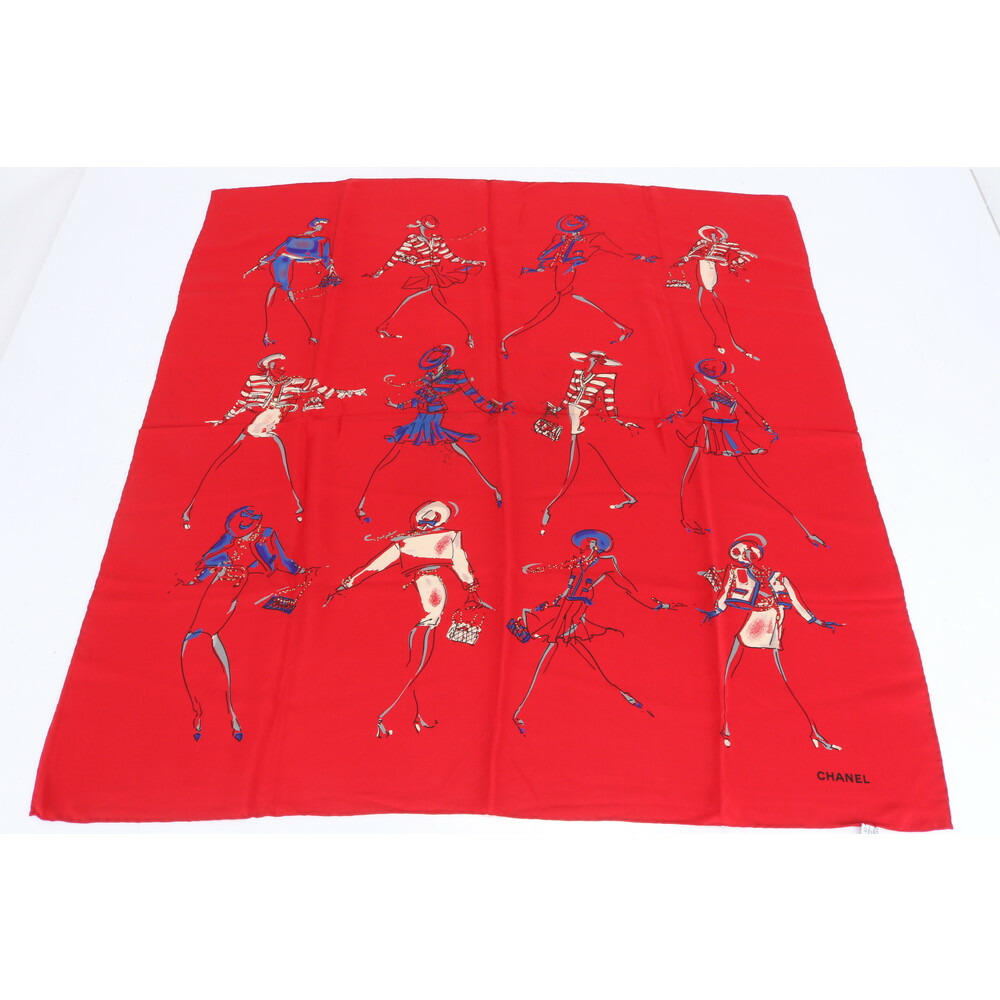 美品 CHANEL シャネル 大判スカーフ タグ有り 花柄 ストール 最終価格】Chanel シャネルスカーフ ストール シャネルストール