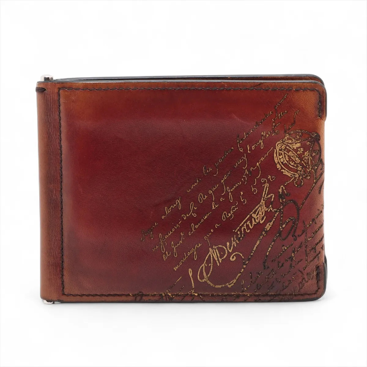 楽天市場】ベルルッティ BERLUTI マネークリップ 2つ折り財布 ブラウン