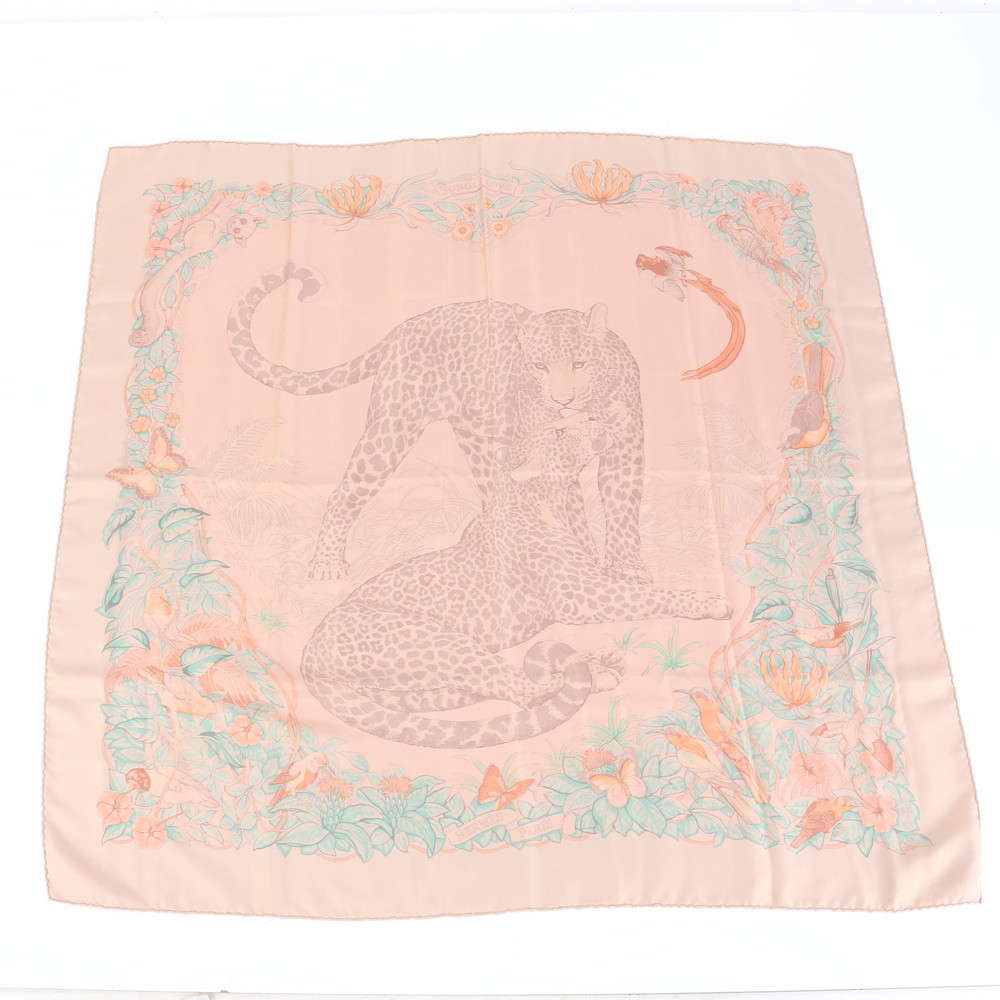 極美品 エルメス タグ付 カレ 90 JUNGLE LOVE ジャングルラブ スカーフ シルク 100％ Cマーク 絹 ストール レディース EWE DJ70-2 44,259円