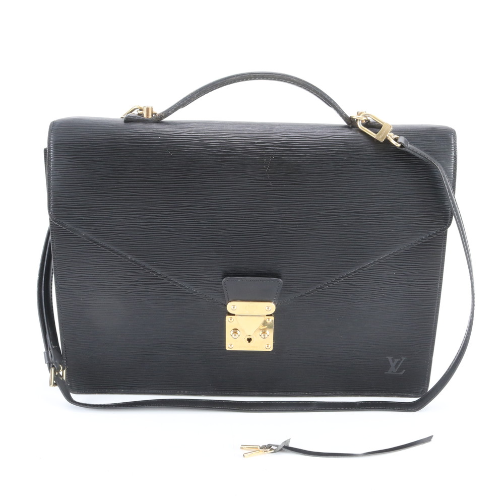 ルイヴィトン エピ ポルト ドキュマン バンドリエール M54462 レザー 2WAY ビジネス バッグ 斜め掛け ショルダー A4 メンズ ENE DV31-1