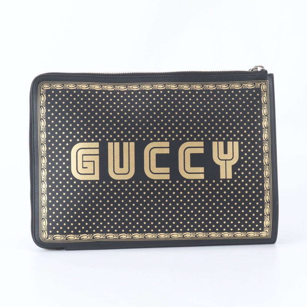 極美品 グッチ × SEGA 二人三脚 GUCCY 刷り上げる 523441 なめし革 商行為 御徒面子 クラッチペダル 通い 商行為 メンズ REE EA41-10
