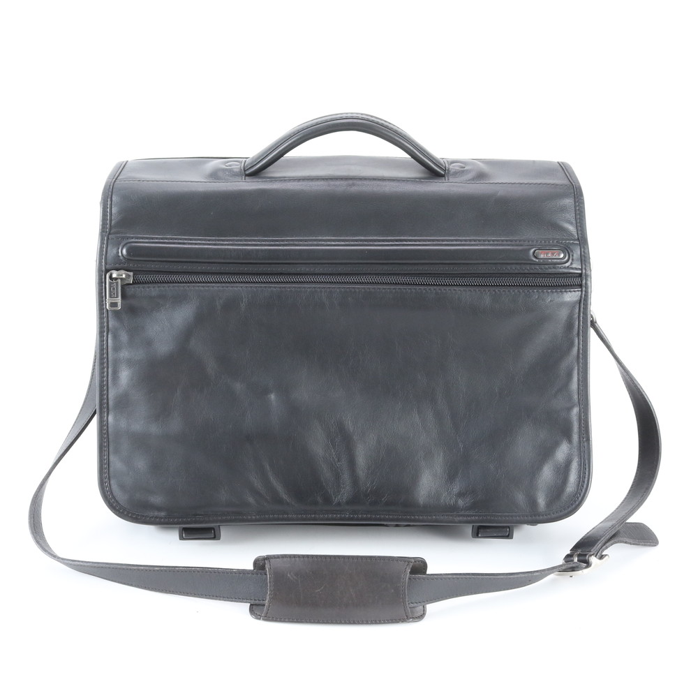 美品 TUMI トゥミ トレーサー引き舟付 96171D4 なめし革 2WAY 商行為 御徒面子 曲がった掛け 書きもの鞄 通い 肩部 A4 メンズ RWM ED6-10