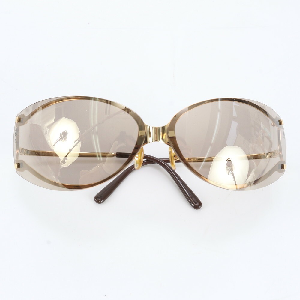 極美品 カルティエ 72□9 メガネ アイウェア 今めかしい 流行り物 黒眼鏡 ゴールド メンズ レディース ＷWM EE1-9