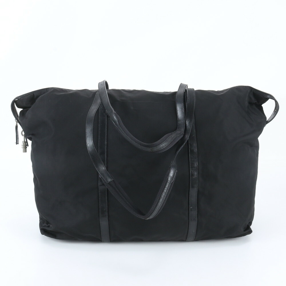美品 プラダ 白タグあり テスート ナイロン トライアングルロゴ レザー ボストン バッグ 出張 旅行 トート メンズ WBE EJ49-6|ブランドラコル
