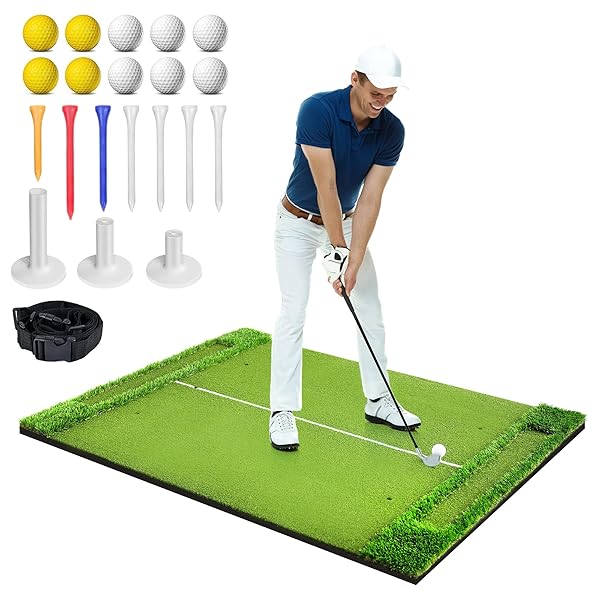 【貨物輸送無料】ゴルフつや消し 訓練を受ける用 大型 2WAY芝 150×120糎 ゴルフ打つこと用つや消し 住みか 室内 室外 心がまえ １番ウッド 律動的な調子 訓練を受ける用 人工芝つや消し ゴルフお茶7個 天然ゴムお茶3個 どんぶり鉢10個 納める胴締め付き添い人