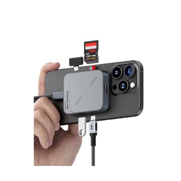 【送料無料】磁気USB-Cハブ 7-in-1 Magsafe対応 ドッキングステーション|iPhone 16/15 Pro Max & MacBook P|ARストア 店