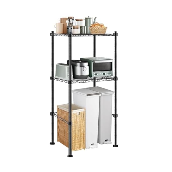 ゴミ箱上ラック スチールラック キッチンラック 幅60cm 2段可動棚 収納棚 冷蔵庫上ラック ランドリーラック 炊飯器ラック レンジラック 棚板高さ調節可 幅60&times;奥行45&times;高さ132cm｜ARストア　店