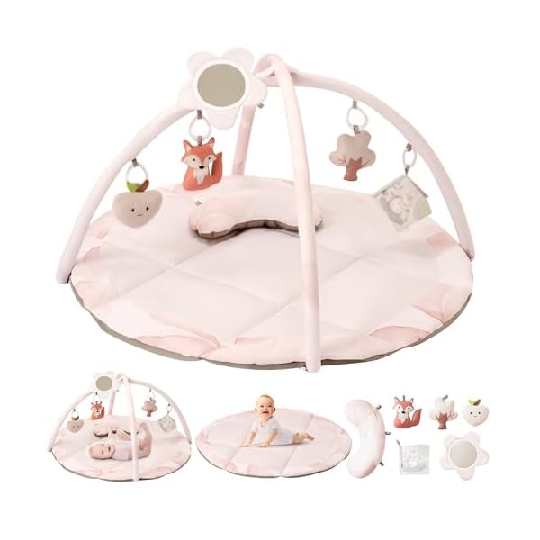 【貨物輸送無料】もの言う花体育館 プレイジム baby gym 赤んぼう 新生児 プレイマット 手あそび メリー 0ヶ月 5ヶ月 1歳 知育手あそび 一般受け 生み出すこと祝賀会 差し上げ物 赤んぼう向け体育館 (サクラ色)