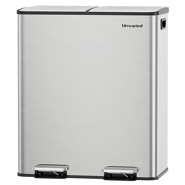 【貨物輸送無料】紙くずかご 2篩いに掛ける、30L×2台 勝手もと紙くずかご 蓋付き添い人 2区画 ステンレス鋼製