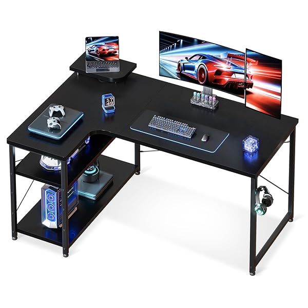 楽天市場】【送料無料】パソコンデスク L字 ゲーミングデスク 幅110 L