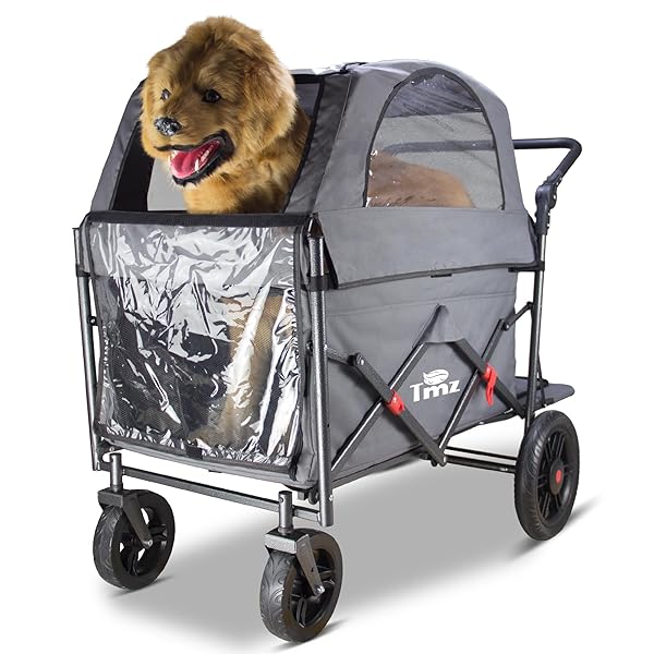 【貨物輸送無料】TMZ 愛玩動物手押し車大型犬・中型犬 多役立つことキャンプカート 取りはらい能力のあるな大屋根 前