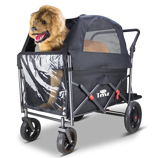 【貨物輸送無料】TMZ 愛玩動物手押し車大型犬・中型犬 多役立つことキャンプカート 取りはらい能力のあるな大屋根 前