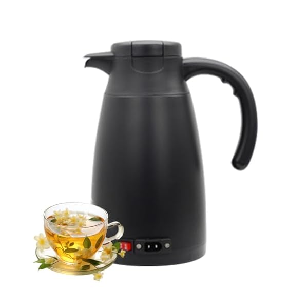 【送料無料】「1.3L大容量\u0026DC12V/24V」  カー電気ケトル 100℃ 車載電気ポット 車用電気ケトル 車