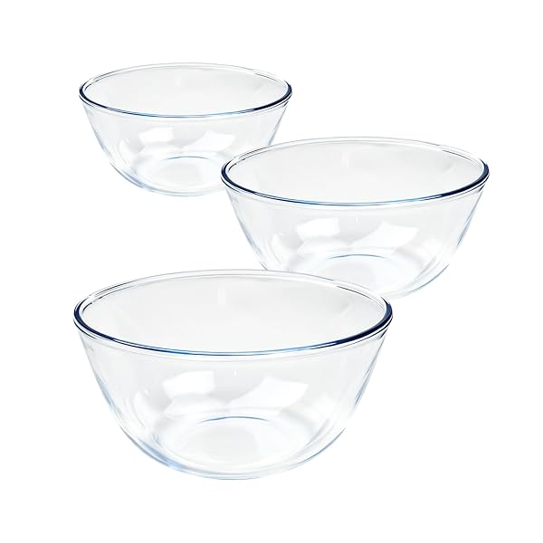 【貨物輸送無料】耐熱硝子 どんぶり鉢 3点書き割り (2100ml/2700ml/4500ml)大電気容量｜高ホウケイ酸 硝子／