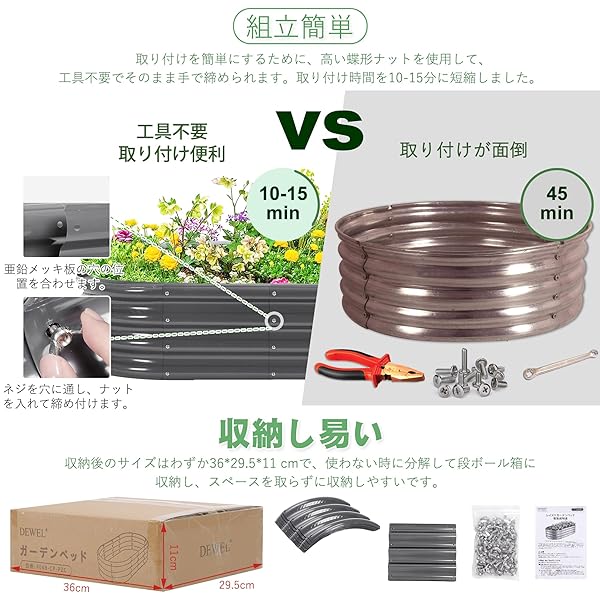 【貨物輸送無料】レイズドベッド 身寄り家庭菜園 ジンクメッキ 幅120×奥ふかさ60×高さ28珊 庭園寝台 プ