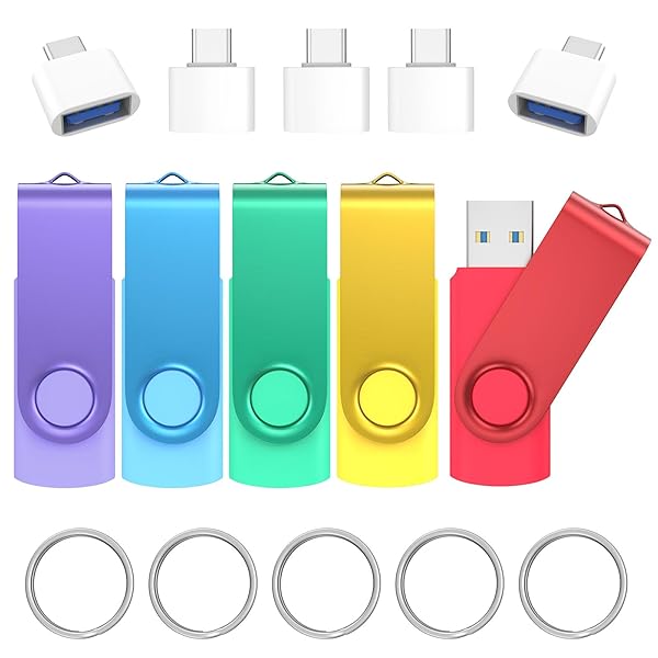 【貨物輸送無料】USB記憶装置 32GB 5個書き割り  USB3.0 超弾丸道路 資料伝える 360度回転させる式腹積もり ?Type-C取り替えっこア