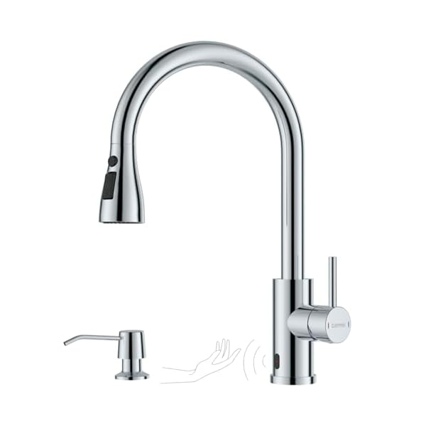 【送料無料】タッチレス水栓クロム＆ソープディスペンサー SUS304ステンレス赤外線センサー｜ARストア　店 10,339円