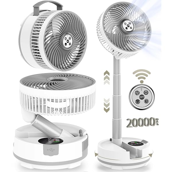 【送料無料】【自動首振り&20000mAh】扇風機 折りたたみ サーキュレーター コードレス 充電式｜ARストア　店