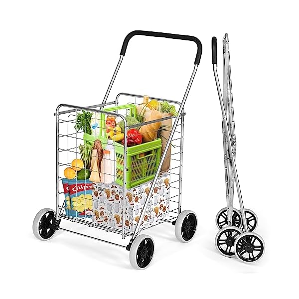 【貨物輸送無料】買い出し手押し車 折り畳み 4輪 耐荷重20kg ショッピングキャリー 買い出し手押し車 大静電容量 納める助けになる 横押し 多役立つこと アウトドア 老いらく者 差し上げ物 積貨委託貨物持ちはこぶ 引き移る 買い出し キャン つり銭 ピクニックに至適 (M-しろがね色)