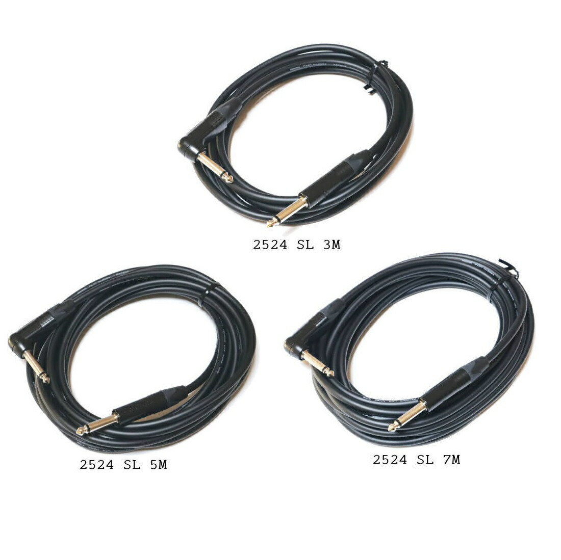MOGAMI　 MOGAMI 2524 Guitar Cable　 Official Package　 2524 SL 3M　 2524 SL 5M　 2524 SL 7M　 モガミ ケーブル　 シールドケーブル　 ストレート-L型　 3m / 5m / 7m　 プロミュージシャンの定番のシールド！