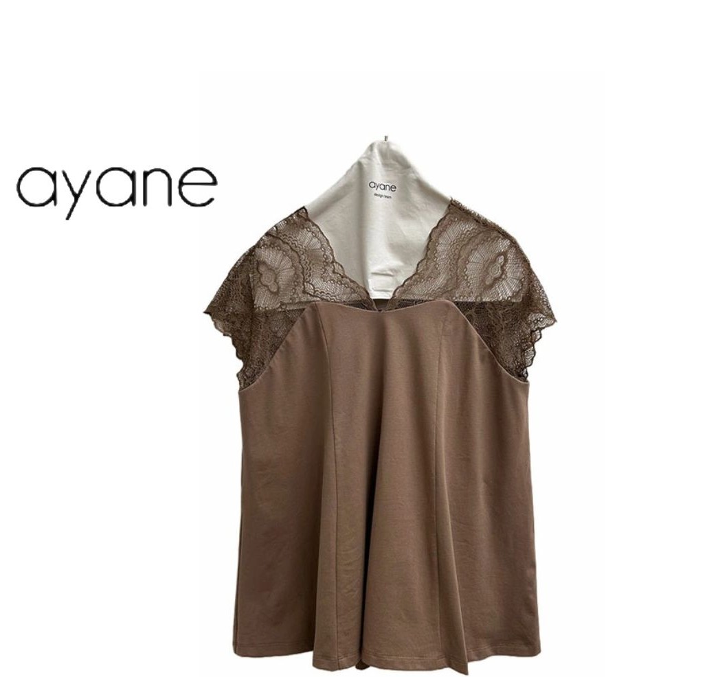 ayane( アヤン ) 【 826525 】レースフレアタンクトップ 貯蔵タンクとっ始め レディース スピード競技 太陽フレア 下着類 体型取りまかなう 40代 雅びやか 成年者 亭主もち 花の冠yd 好いたらしいめ 心地よい 春 夏 定番 一般受け