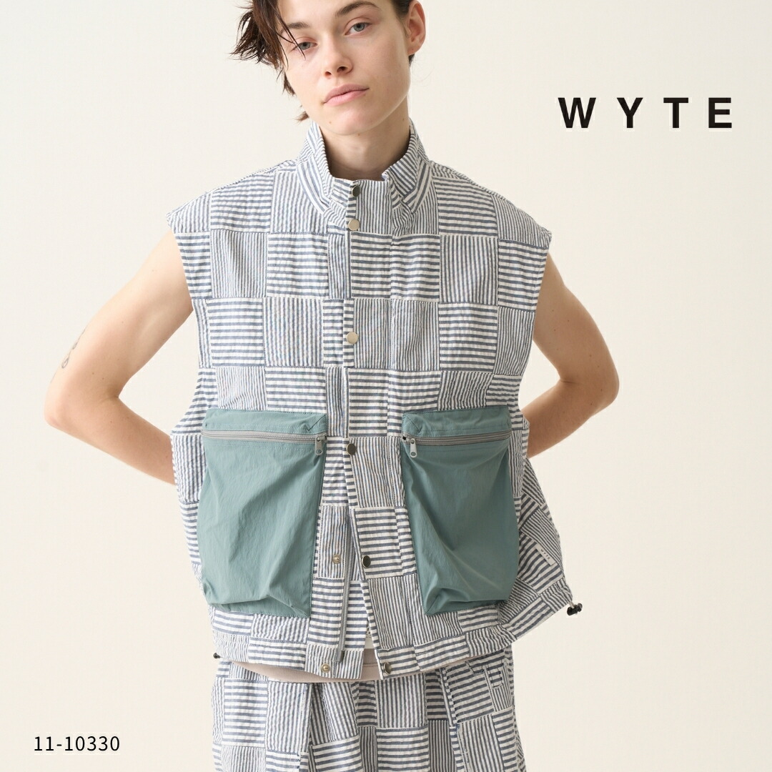 WYTE ( ワイト島 )  【 11-10330 】パッチワーク限りない 限りない レディース 40代 パッチワーク 綿 綿織物 花の冠yd 体型押しかぶせる 窈窕たる 成年者 心地好いレディース ベスト・ジレ-レディースファッション-トップス