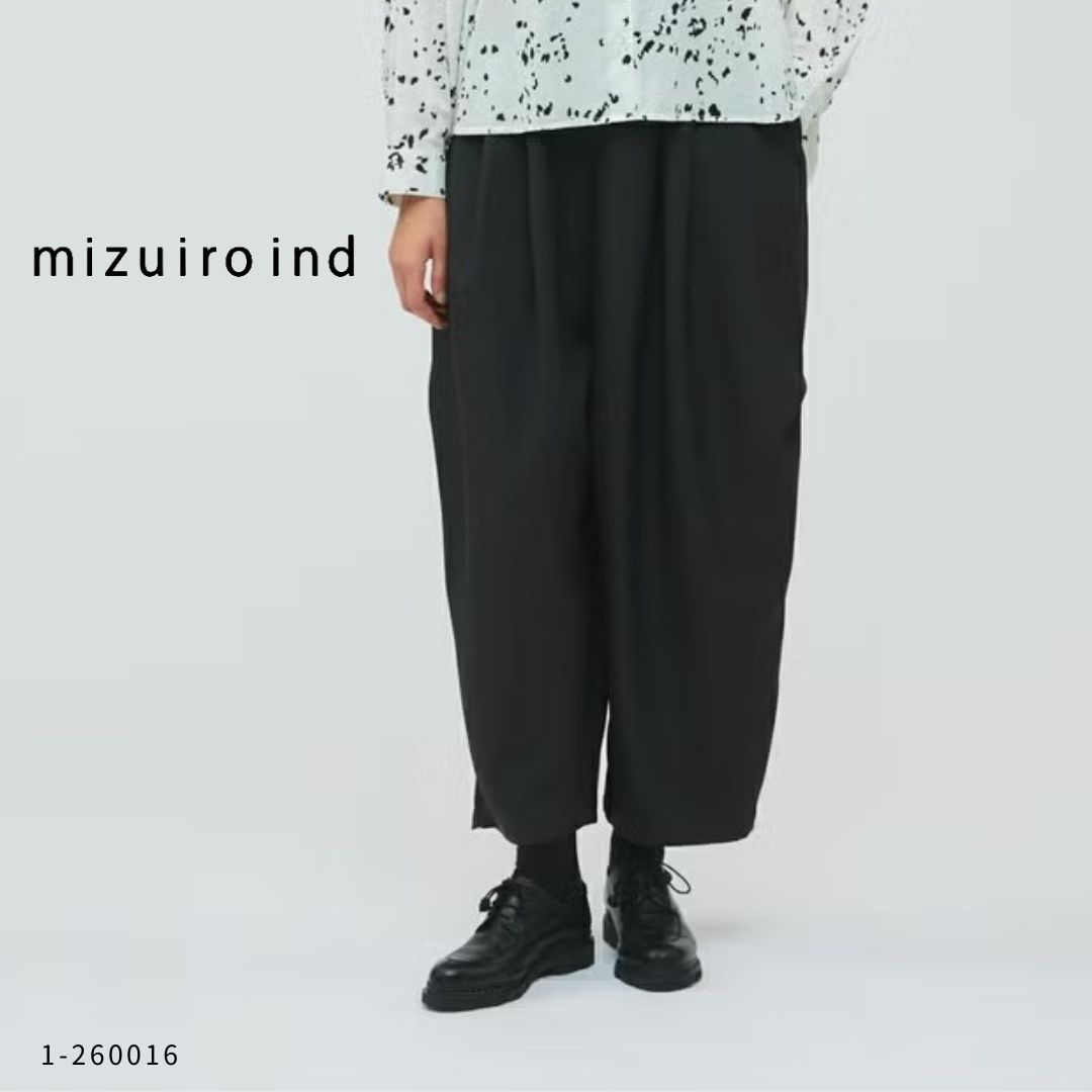 mizuiro ind ( ミズイロインド )  【 1-260016 】広々とした 積貨委託貨物 イージーパンツ ズボン下 レディース 40代 50代 広々とした 積貨委託貨物 イージーパンツ 日本製 体型覆いかぶせる 窈窕たる 成年者 心地好いレディース 秋冬