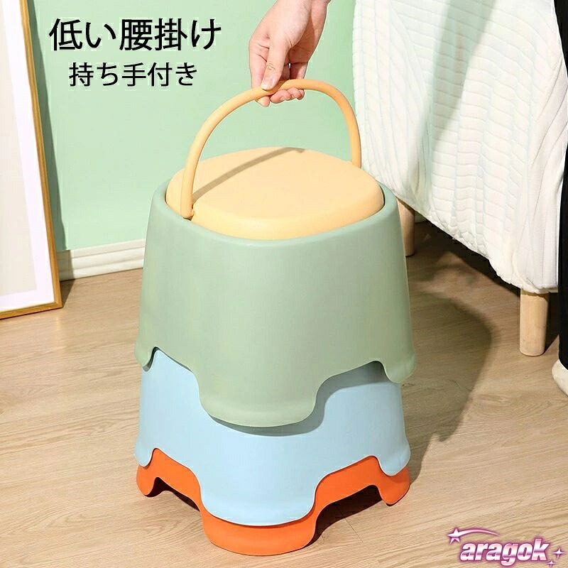 【楽天市場】【全品2点で5%OFF】持ち手付き椅子 スツール 低い 腰掛け ワークチェア 足置き台 承重100kg 踏み台 低床椅子 低い方形 ...