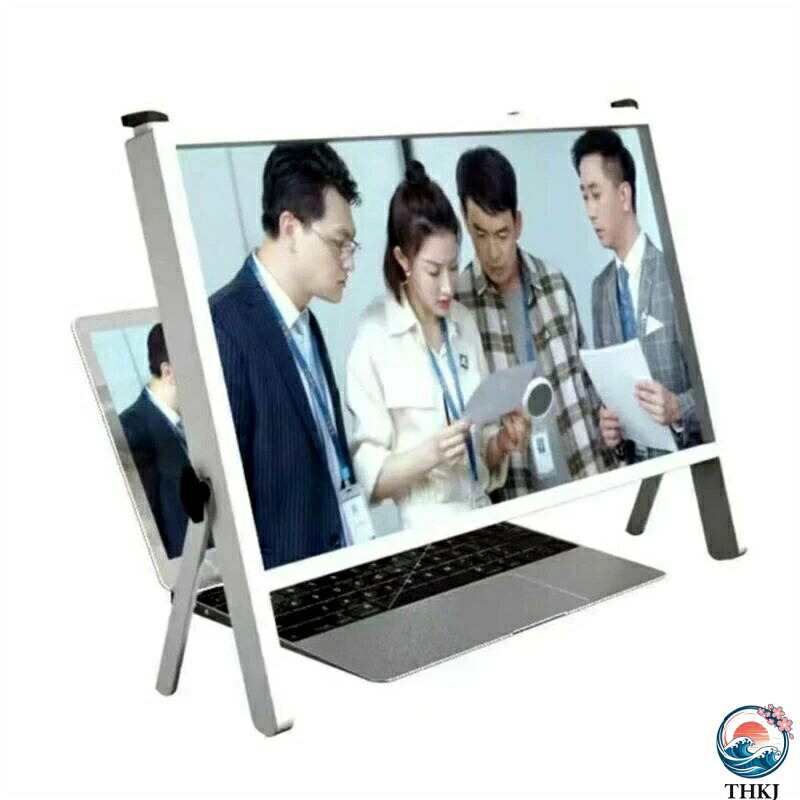 【全品2点で5%OFF】スクリーン拡大鏡 ノートパソコンの画面拡大鏡、21インチ3D 調整可能角度電話プロジェクター電話スクリーンアンプ、映画、ビデオ、ゲーム用の調整可能角度スタンド付き