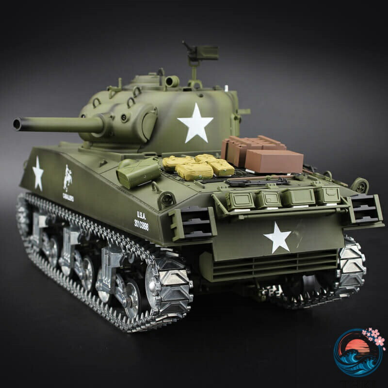 【全品2点で5%OFF】完成品ラジコン シャーマンM4A3 M4A3 Sherman リモコン戦車モデル2.4GHz 1/16ミリタリータンクモデル リモコン戦車モデル タンクモデル タンクモデル 軍事モデル/おもちゃ 完全金属製 玩具 ラジコン ミリタリー
