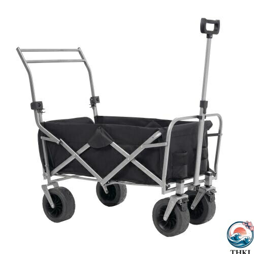 【全品2点で5%OFF】両手ハンドル キャリーワゴン アウトドアワゴン 後ろ開け 折りたたみ コンパクト