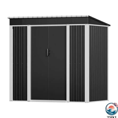 【全品5%ポイント】【2025年新仕様】 物置 屋外 スチール 倉庫 戸外収納庫 幅180*奥行き120*高185 物置き 大型 収納庫 屋外物置 防さび ベランダ 防水｜aragok