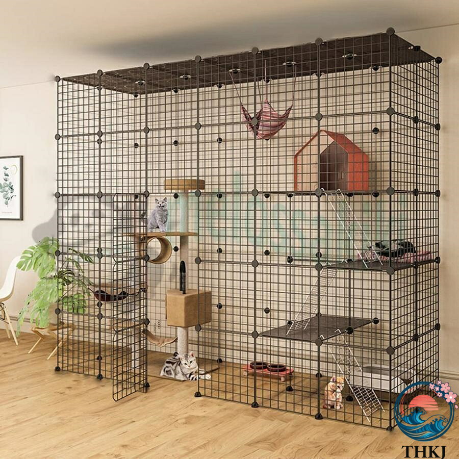 【全品2点で5%OFF】キャットケージ 猫 ケージ トイレ付 大型 キャットケージ ペット 2段 3段 うさぎケージ 屋内猫ベビーサークル ゲージ キャットタワー スタジアム ドア付き ワイ