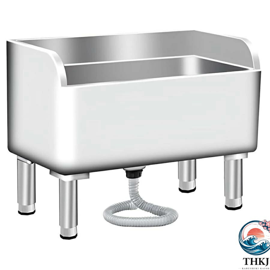 【全品2点で5%OFF】業務用フロアモップシンク 304 ステンレ ススチー ル大容量 フロアス タンドモ THKJ ップサー ビスシンク 大口径排水穴とパイプ付き