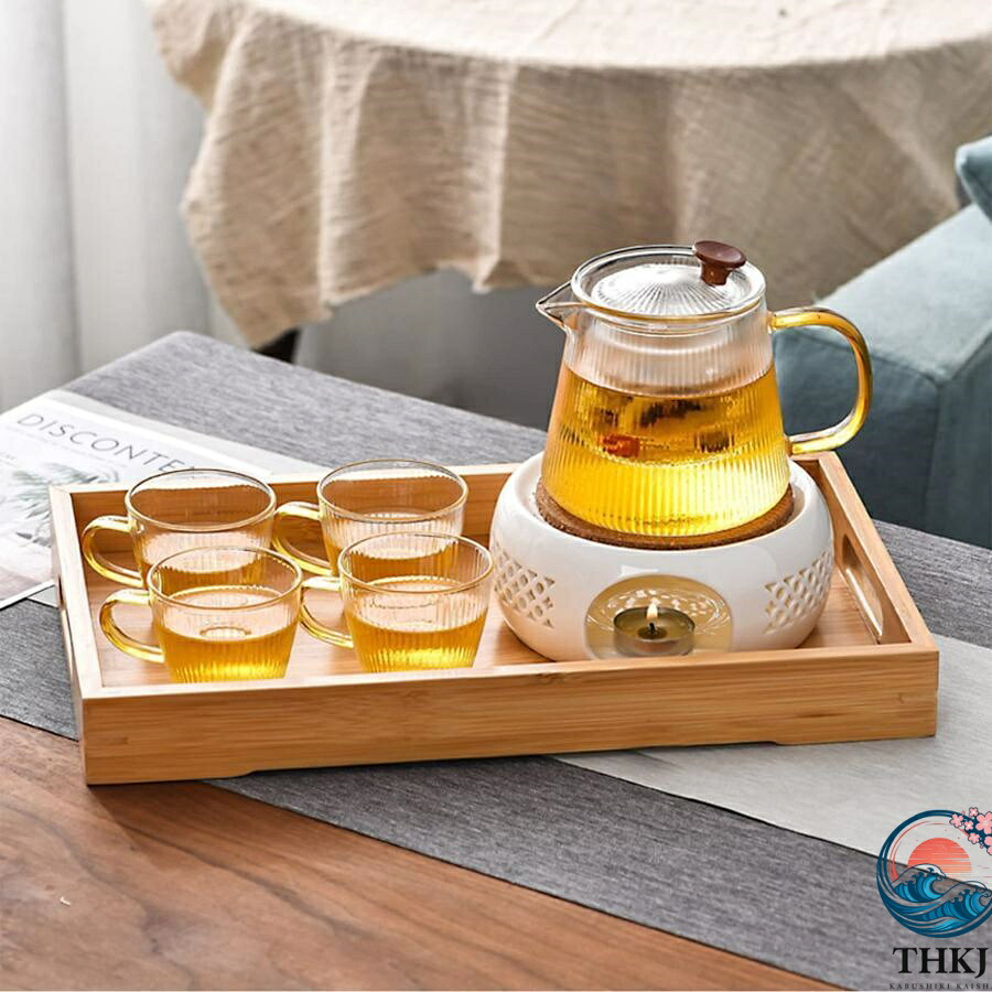 【全品5%尖んがり】紅茶の葉入れる御先棒 ティーポットウォーマー 450ml 耐熱硝子 ティーポット 茶こし付き添い人 THKJ 硝子 保温 キャンドルウォーマー 一般受け