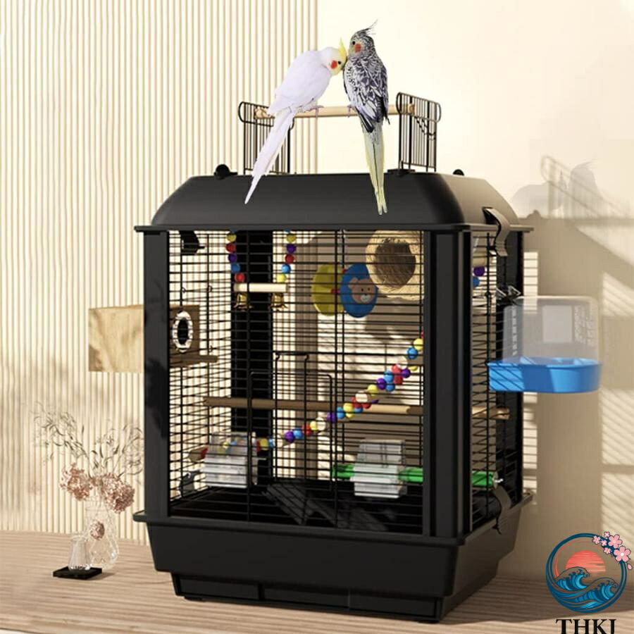 【全品5%尖んがり】鳥かご 小型 持ちはこび 真四角 黒いこと THKJ ディープ ドオウム真理教 伏せ篭 大きくて洗い濯ぎし分かりやすい鳥かご ボンネットボックス席付き添い人の鳥の離宮