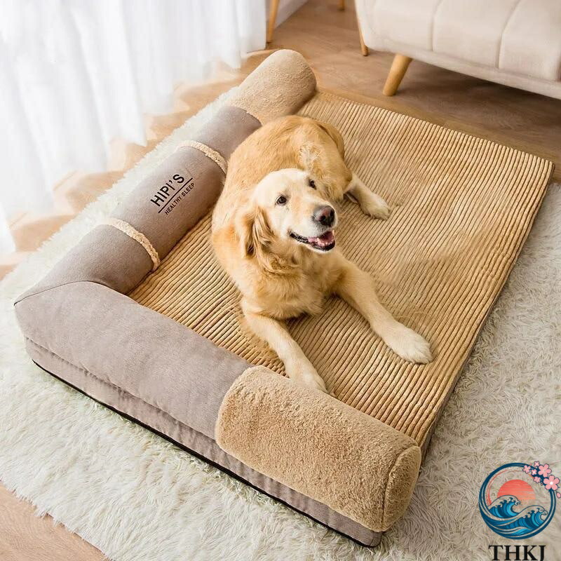 【全品5%尖んがり】愛玩動物臥榻 愛玩動物長椅子 愛玩動物座布団 寒さ打つ手 老いらく犬 犬ころ THKJ 多頭飼い 取り外せる覆いかぶせる 上滑り打ちきり 中大型犬 洗える 愛玩動物