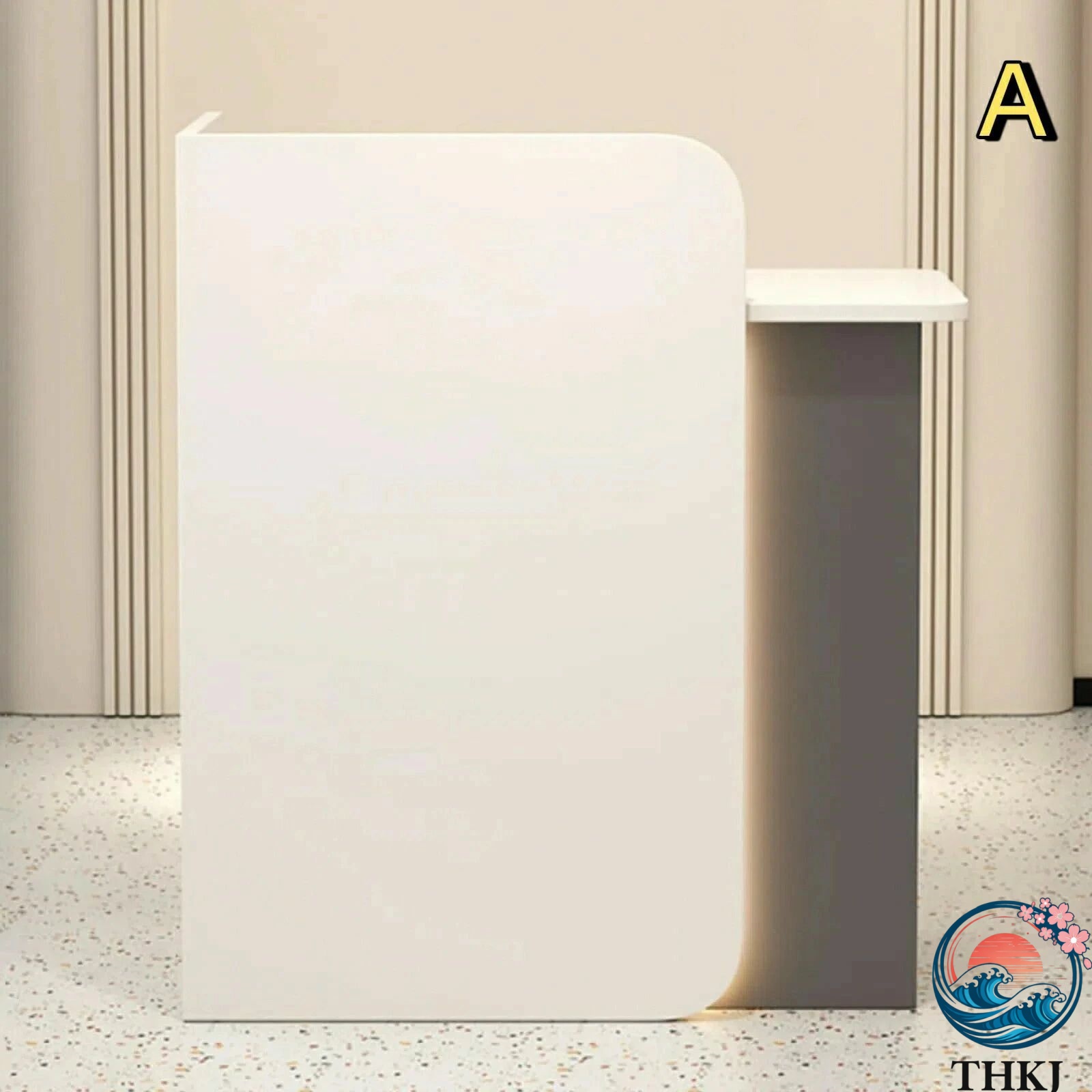 【全品5%尖んがり】金銭登録器カウンタ L字 金銭登録器台 木製のレセプショ受け付けカウンタ THKJ 受け付け台 受け付け事務机 受け入れ赤ちょうちん カウンタ一覧表 木製のレセプシ
