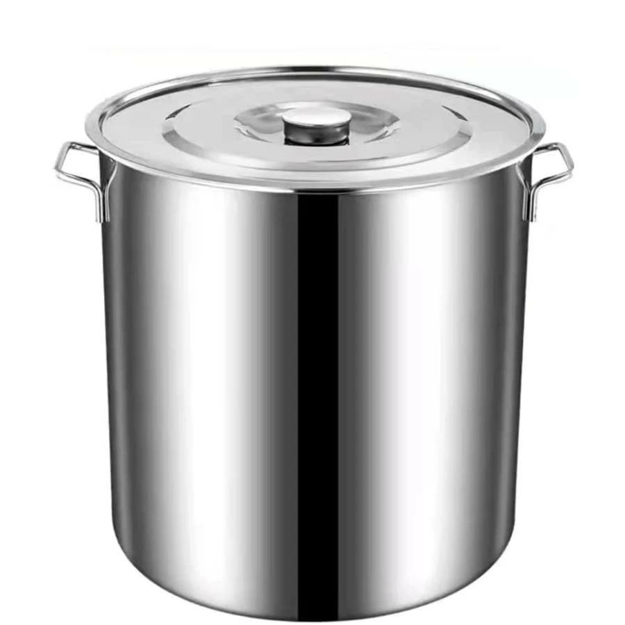 【全品2点で5%OFF】寸胴鍋 業務用寸胴鍋 ステンレス製 ずんどう鍋 ステンレス鍋 蓋付き IH対応 電磁調理器 ガスコンロ保存容器 高速熱伝導 煮込み料理 保存容器