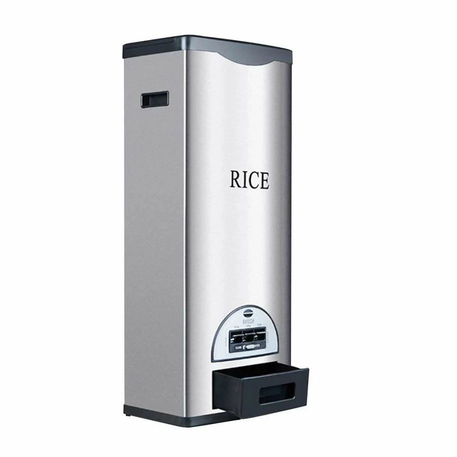 【全品5%ポイント】米びつ ライスバ レルグレ インボッ クス食品 容器防虫 防湿シー ルライス シリンダ ー家庭用 貯蔵ライ スボック ス30kg ステンレ｜aragok