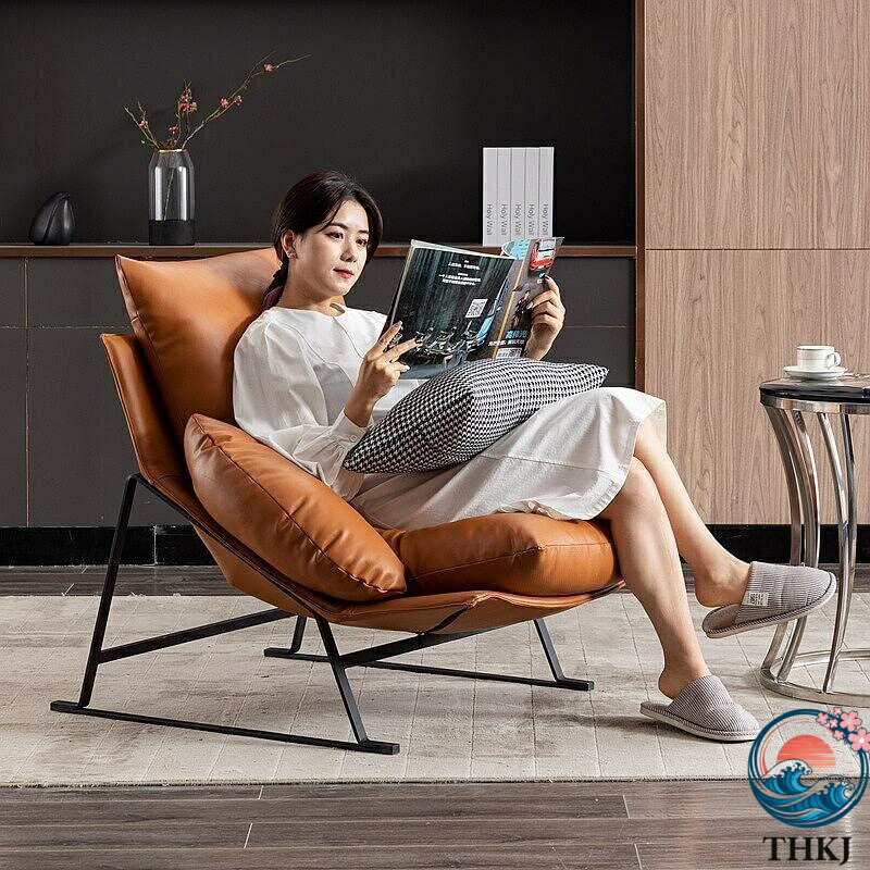 【全品2点で5%OFF】ソファー 1人掛け 北欧風ソファ リクライニングチェア ラウンジチェア 一人用ソファ おしゃれ PUレザー リビング 昼寝 ふっくら 背もたれ クッション付き デザイ