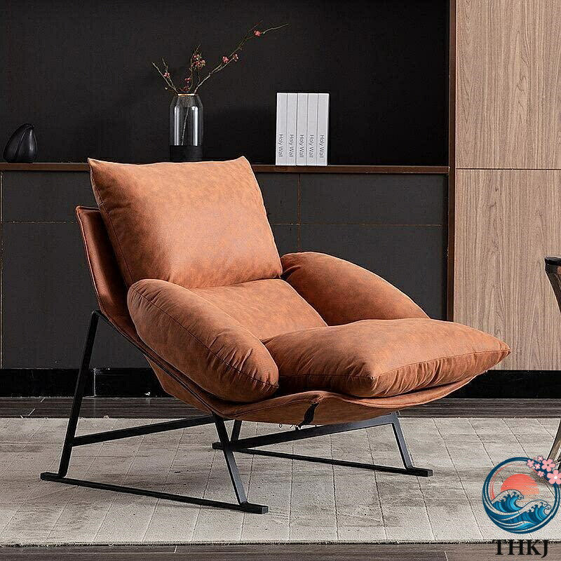 【全品2点で5%OFF】ソファー 1人掛け 北欧風ソファ リクライニングチェア ラウンジチェア 一人用ソファ おしゃれ PUレザー リビング 昼寝 ふっくら 背もた