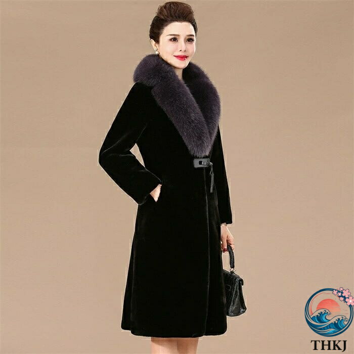 【全品2点で5%OFF】レディース 毛皮コート ファーコート ロングコート フェイクファー ファー襟 THKJ 大きいサ 着回し きれいめ カジュアル 通勤 通学
