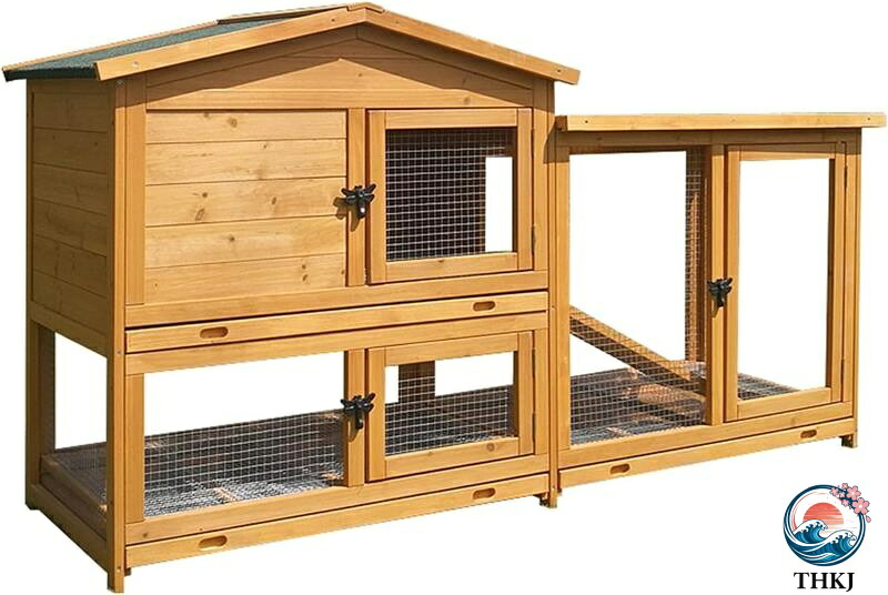 【全品2点で5%OFF】木製鶏小屋 大型鶏舎 家禽ケージ 鶏小屋 4-6羽用 2段 木製鶏小屋用 ウサギ バニーケージ 犬 猫 リス ハムスター (Size : Primary color-